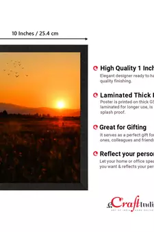 Hill Sunrise Satin Matt Texture UV Art Painting
