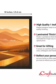 Beautiful Sunrise View Satin Matt Texture UV Art Painting