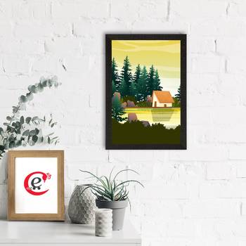 Beautiful Sunrise Lake View Satin Matt Texture UV Art Painting 1