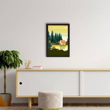 Beautiful Sunrise Lake View Satin Matt Texture UV Art Painting 2