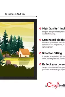 Beautiful Sunrise Lake View Satin Matt Texture UV Art Painting