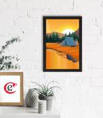 Beautiful Sunrise Landscape Satin Matt Texture UV Art Painting