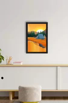 Beautiful Sunrise Landscape Satin Matt Texture UV Art Painting