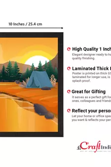 Beautiful Sunrise Landscape Satin Matt Texture UV Art Painting