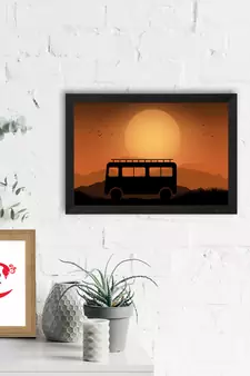 Beautiful Sunset Scenery Satin Matt Texture UV Art Painting