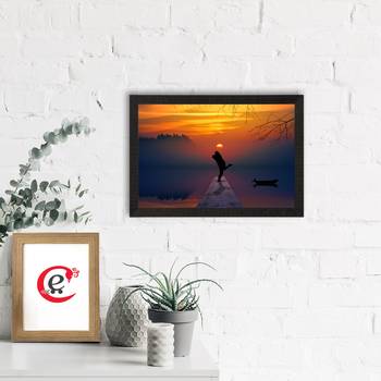 Beautiful Romantic Sunset Satin Matt Texture UV Art Painting 1