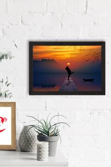 Beautiful Romantic Sunset Satin Matt Texture UV Art Painting