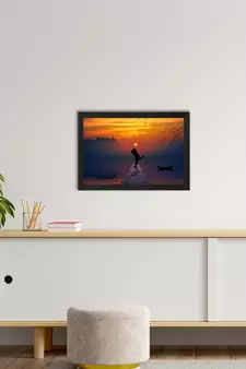 Beautiful Romantic Sunset Satin Matt Texture UV Art Painting