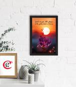 Sunsets are just little glimpses of the golden streets of heavens Satin Matt Texture UV Art Painting