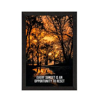 Every Sunset is an Opportunity to reset Satin Matt Texture UV Art Painting 3