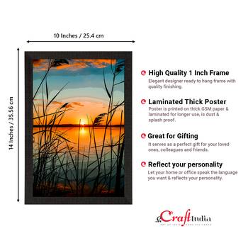Sunset Lake View Satin Matt Texture UV Art Painting 4