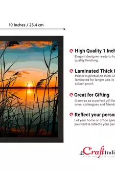 Sunset Lake View Satin Matt Texture UV Art Painting