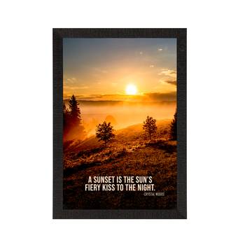 A Sunset is the Sun's Fiery Kiss to the Night Sati Matt Texture UV Art Painting 3