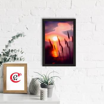 Beautiful Sunset Lake View Satin Matt Texture UV Art Painting 1