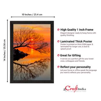 Sunset Lake View Satin Matt Texture UV Art Painting 4