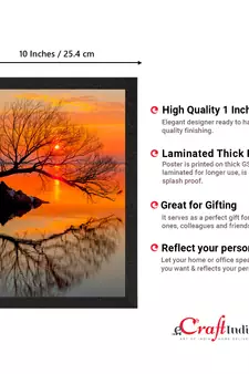 Sunset Lake View Satin Matt Texture UV Art Painting