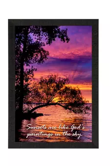 Sunsets are like God's painting in the Sky Satin Matt Texture UV Art Painting