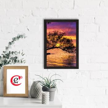 Beautiful Sunset Lake Satin Matt Texture UV Art Painting 1