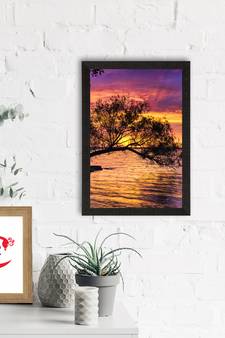 Beautiful Sunset Lake Satin Matt Texture UV Art Painting