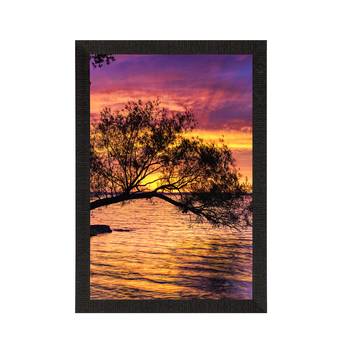 Beautiful Sunset Lake Satin Matt Texture UV Art Painting 3