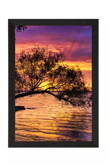 Beautiful Sunset Lake Satin Matt Texture UV Art Painting