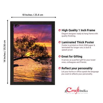 Beautiful Sunset Lake Satin Matt Texture UV Art Painting 4
