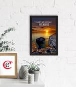 Sunsets are God's Daily Fireworks Satin Matt Texture UV Art Painting