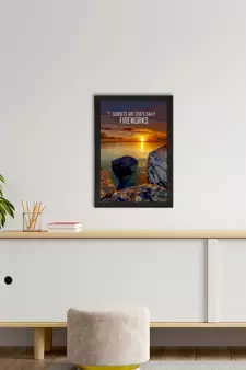 Sunsets are God's Daily Fireworks Satin Matt Texture UV Art Painting