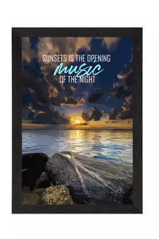 Sunsets is the opening Music of the Night Satin Matt Texture UV Art Painting