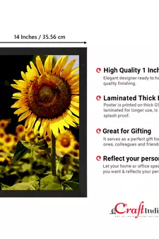 Sunflower on Sunny Say Satin Matt Texture UV Art Painting