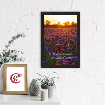 With Each Sunrise We Start New Satin Matt Texture UV Art Painting 1