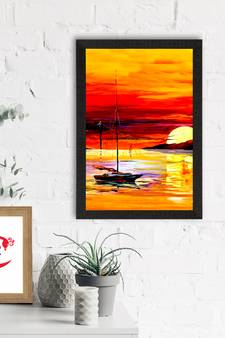 Sunrise on Beach Satin Matt Texture UV Art Painting