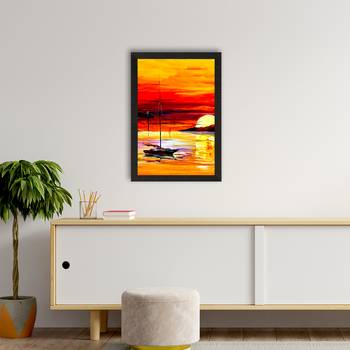 Sunrise on Beach Satin Matt Texture UV Art Painting 2