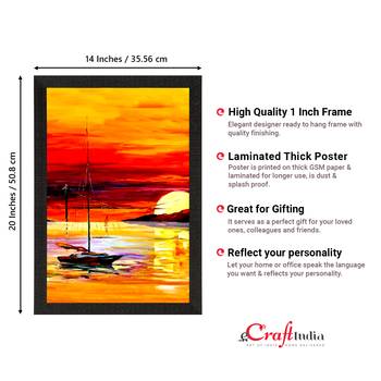 Sunrise on Beach Satin Matt Texture UV Art Painting 4