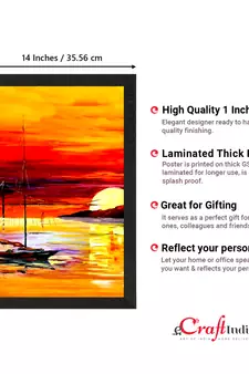 Sunrise on Beach Satin Matt Texture UV Art Painting