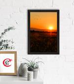 Hill Sunrise Satin Matt Texture UV Art Painting