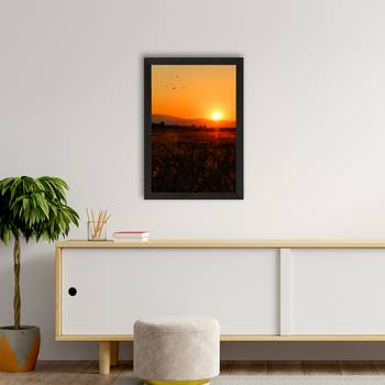Hill Sunrise Satin Matt Texture UV Art Painting 2