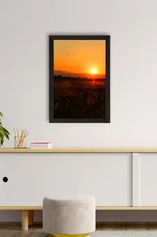 Hill Sunrise Satin Matt Texture UV Art Painting