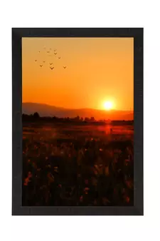 Hill Sunrise Satin Matt Texture UV Art Painting