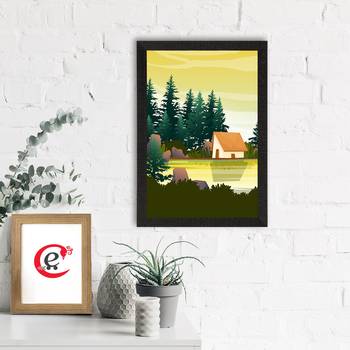 Beautiful Sunrise Lake View Satin Matt Texture UV Art Painting 1
