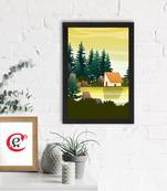 Beautiful Sunrise Lake View Satin Matt Texture UV Art Painting