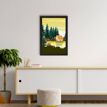 Beautiful Sunrise Lake View Satin Matt Texture UV Art Painting 2