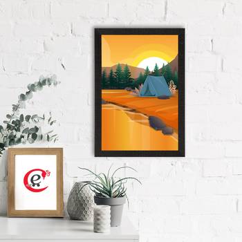 Beautiful Sunrise Landscape Satin Matt Texture UV Art Painting 1