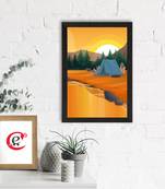 Beautiful Sunrise Landscape Satin Matt Texture UV Art Painting