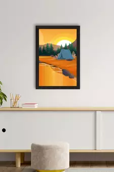 Beautiful Sunrise Landscape Satin Matt Texture UV Art Painting