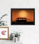 Beautiful Sunset Scenery Satin Matt Texture UV Art Painting