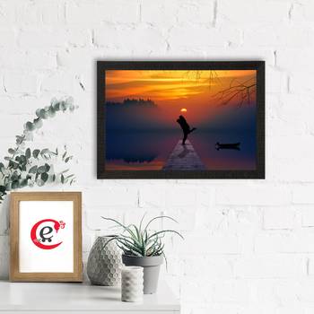 Beautiful Romantic Sunset Satin Matt Texture UV Art Painting 1