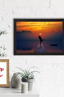 Beautiful Romantic Sunset Satin Matt Texture UV Art Painting