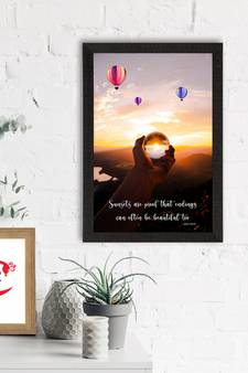 Sunsets are proof that endings can often be beautiful too Satin Matt Texture UV Art Painting