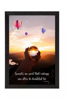 Sunsets are proof that endings can often be beautiful too Satin Matt Texture UV Art Painting